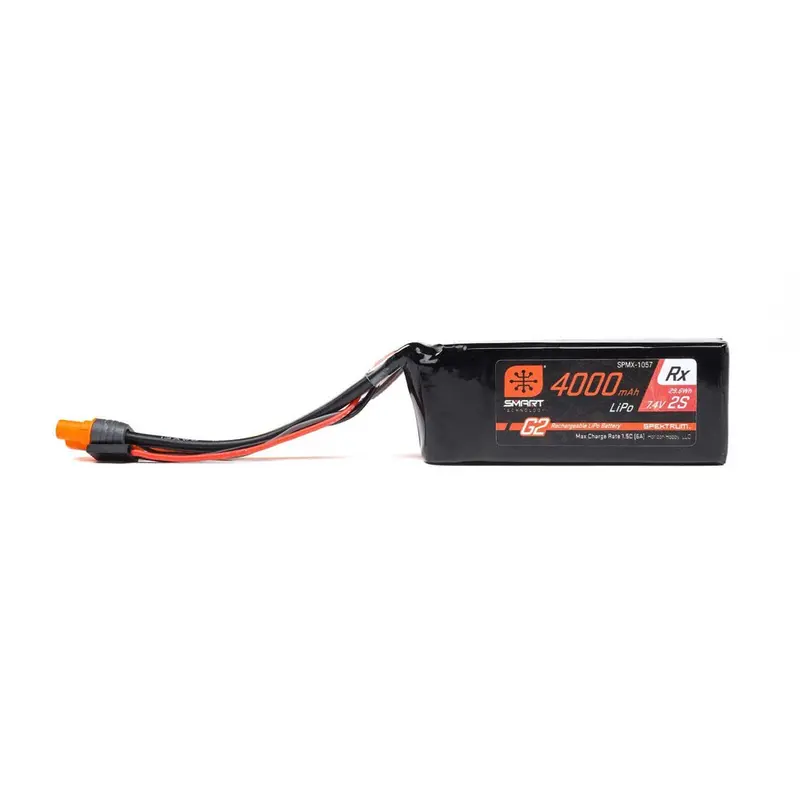 Spektrum 4000Mah 2S2p 15C Smart G2 Receiver Lipo Battery With Ic3 Connector 2