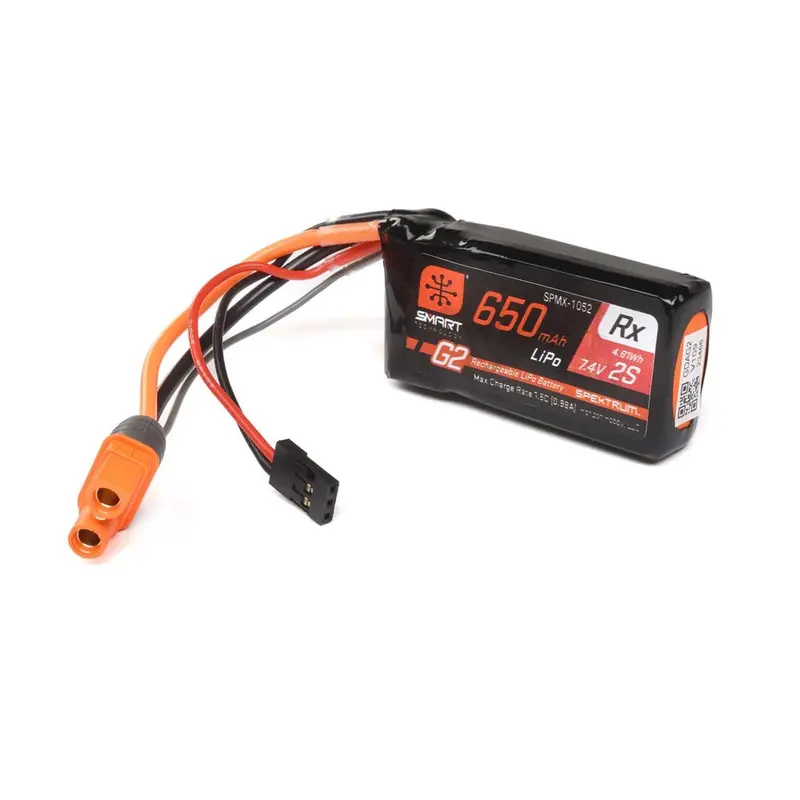 Spektrum 650Mah 2S 15C Smart G2 Receiver Lipo Battery  With Ic3 Connector 1