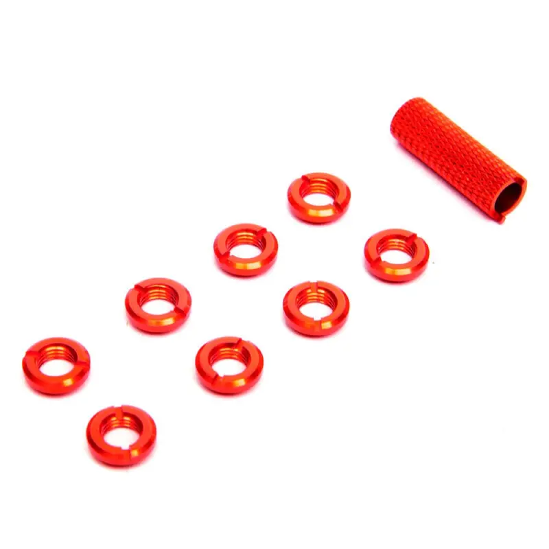 Spektrum Spma1301 Radio Red Switch Nuts With Wrench 8Pcs 1