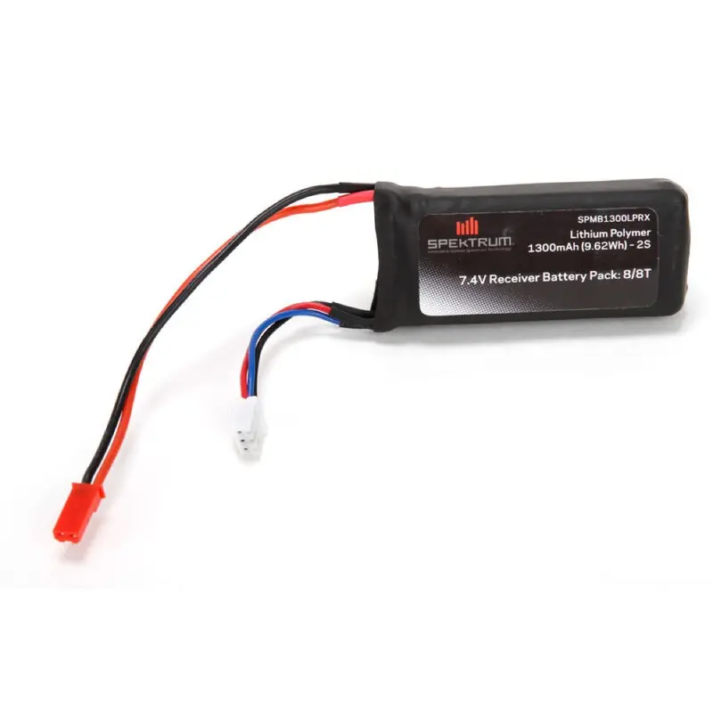Spektrum Spmb1300lprx 1300Mah 2S 7.4V 5C Lipo Receiver Battery With Jst Connector 1
