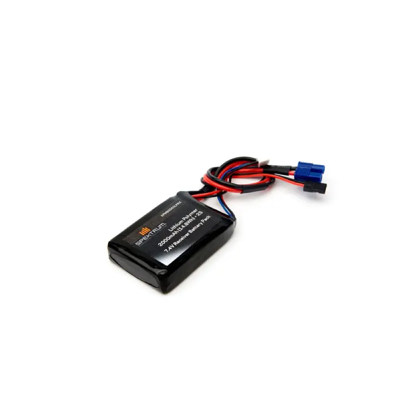 Spektrum Spmb2000lprx 2000Mah 2S 7.4V Lipo Receiver Battery 1