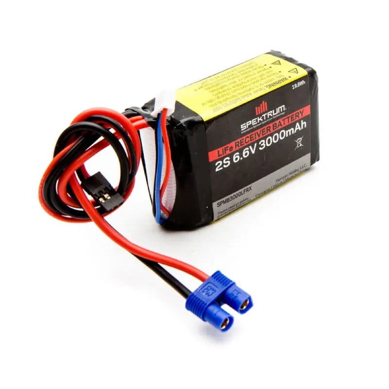 Spektrum Spmb3000lfrx 3000Mah 2S 6.6V Life Receiver Battery 1