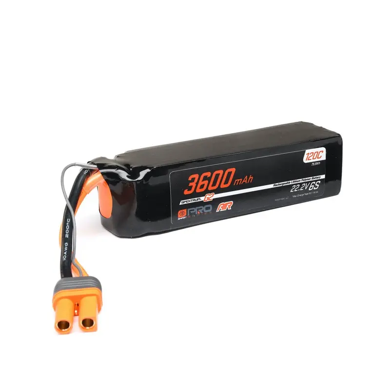 Spektrum Spmx-1069 Smart Pro Series Air 3600Mah 6S 22.2V 120C G2 Lipo Battery With Ic5 Connector 1