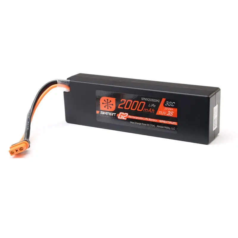 Spektrum Spmx203s30h2 2000Mah 3S 11.1V 30C Smart G2 Lipo Battery With Ic2 Connector 1