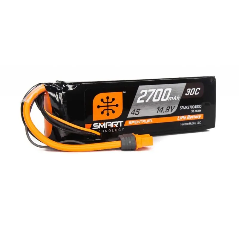 Spektrum Spmx27004s30 2700Mah 4S 14.8V 30C Smart Lipo Battery With Ic3 Connector 1