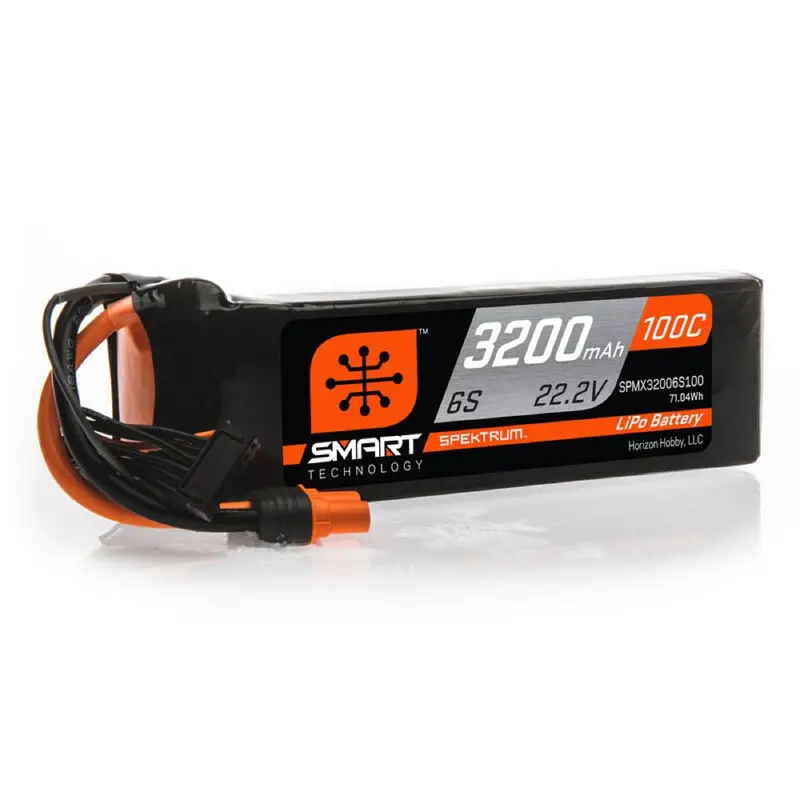 Spektrum Spmx32006s100 3200Mah 6S 22.2V 100C Smart Lipo Battery With Ic5 Connector 1