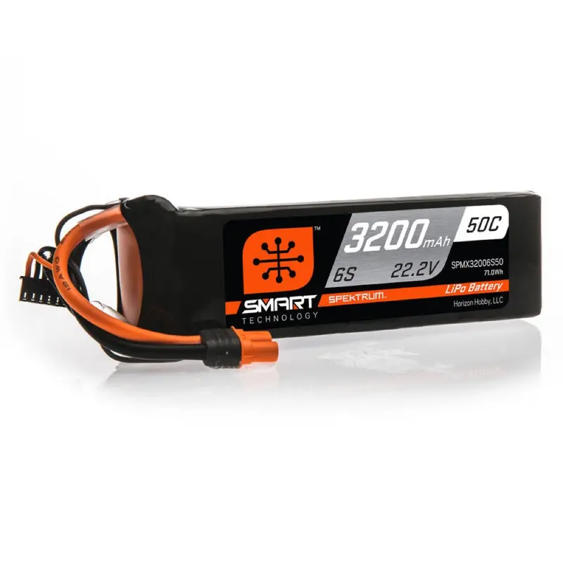 Spektrum Spmx32006s50 3200Mah 6S 22.2V 50C Smart Lipo Battery With Ic5 Connector 1