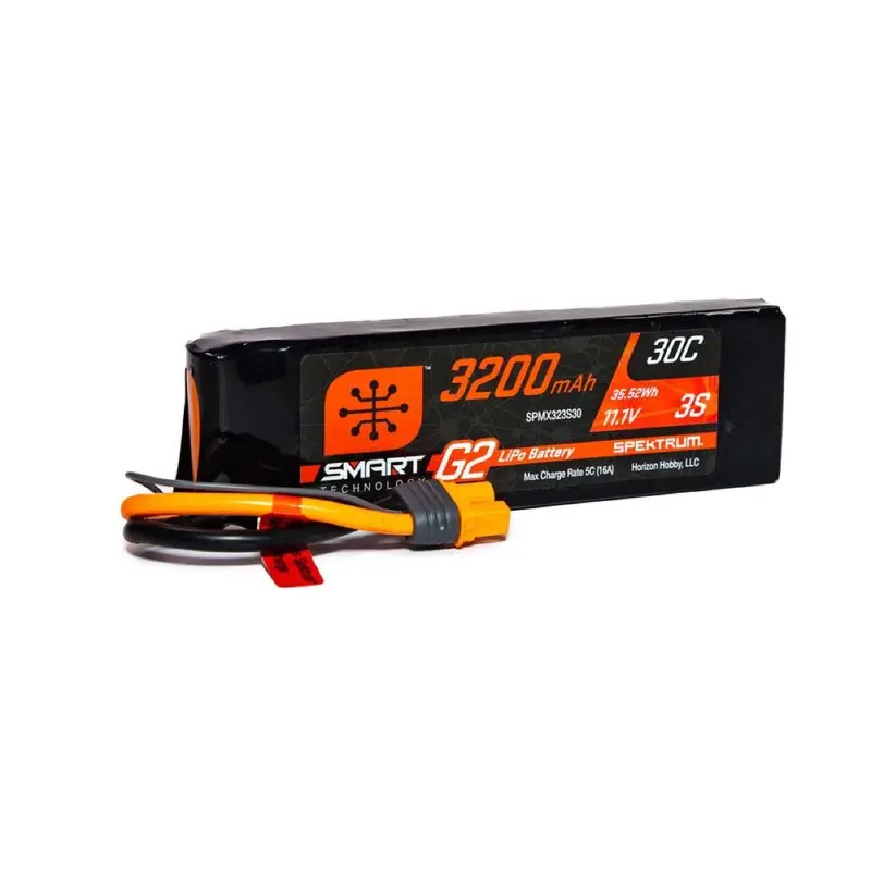 Spektrum Spmx323s30 3200Mah 3S 11.1V 30C Smart G2 Lipo Battery With Ic3 Connector 1