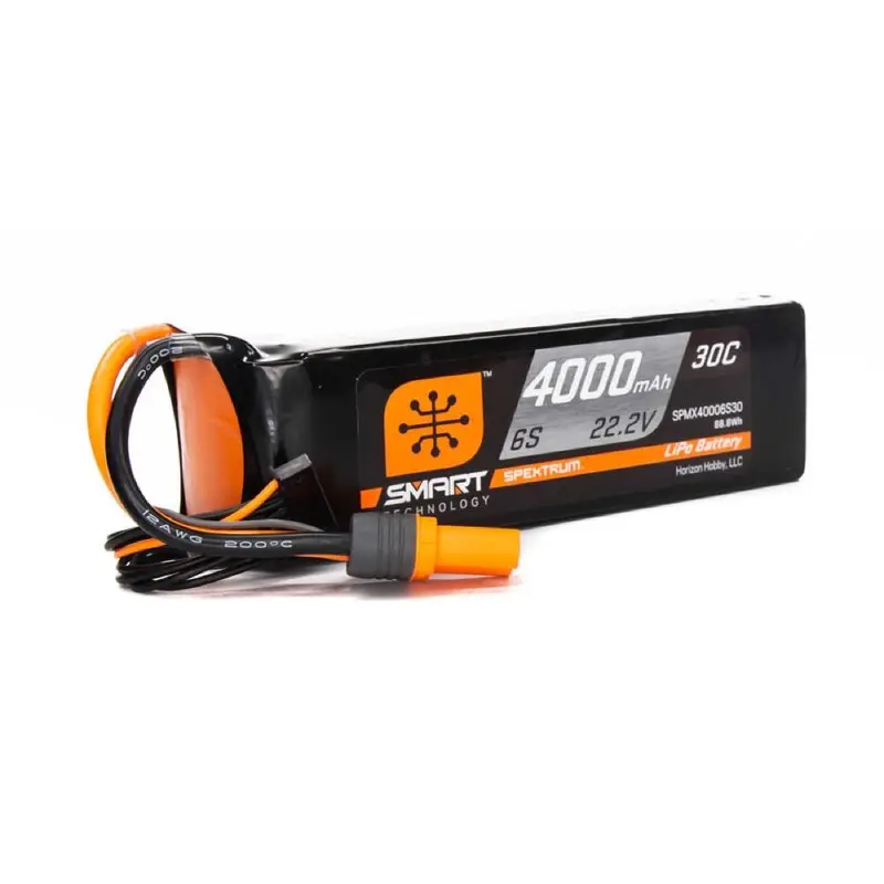 Spektrum Spmx40006s30 4000Mah 6S 22.2V 30C Smart Lipo Battery With Ic5 Connector 1