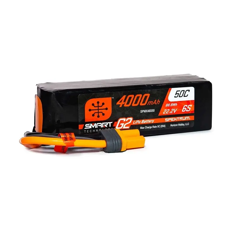 Spektrum Spmx46s50 4000Mah 6S 22.2V 50C Smart G2 Lipo Battery With Ic5 Connector 1
