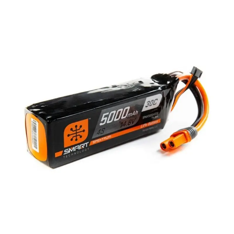 Spektrum Spmx50004s30 5000Mah 4S 14.8V 30C Smart Lipo Battery With Ic5 Connector 1