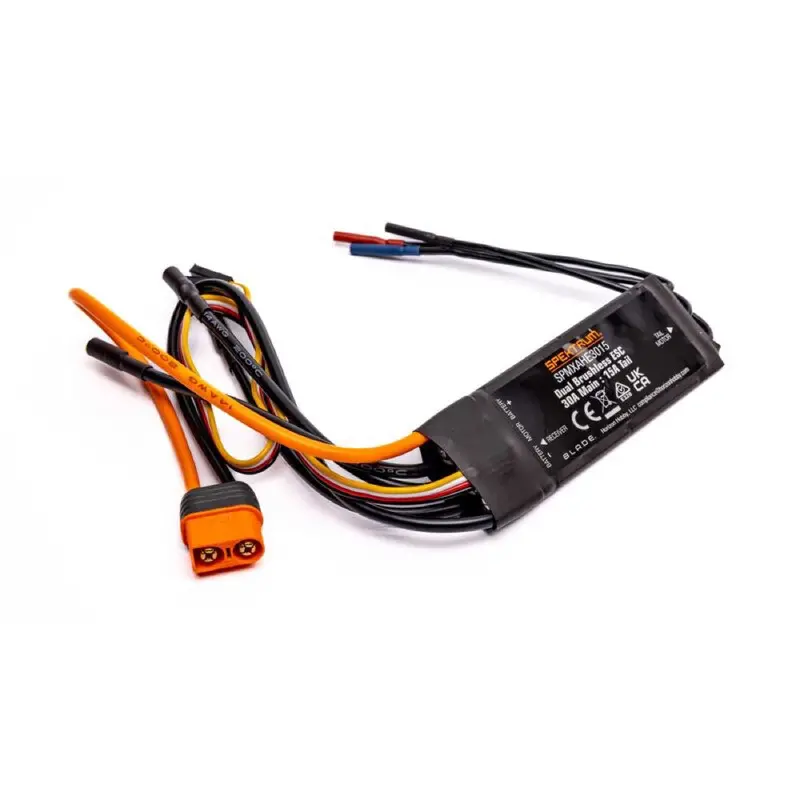 Spektrum Spmxahe3015 Avian Dual 3-4S Esc With 30A Main And 15A Tail Eclipse 360 1