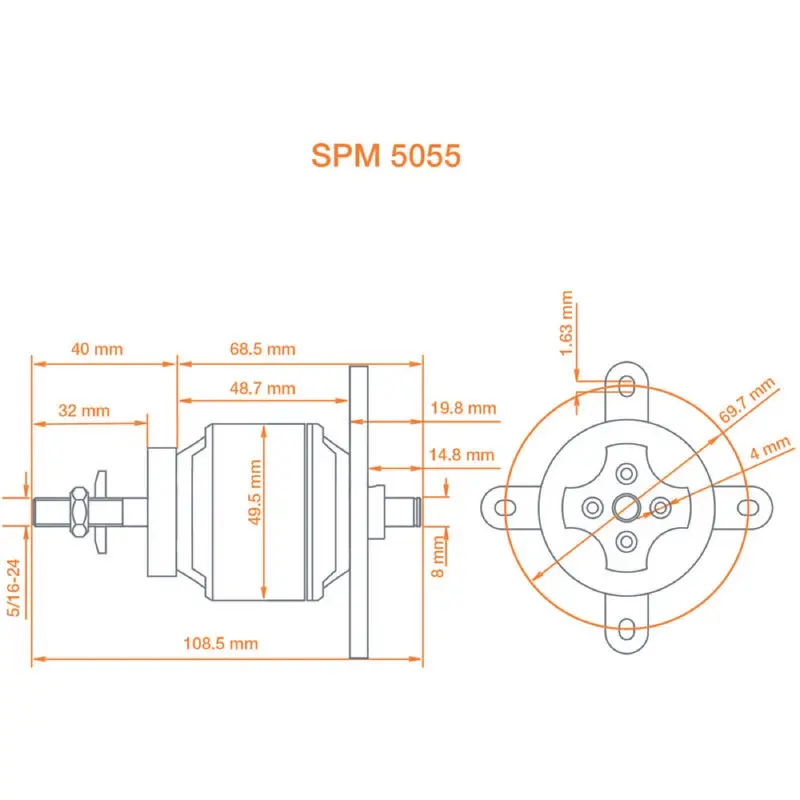 Spektrum Spmxam4740 Avian 5055-500Kv .80 Equivalent Brushless Outrunner Motor 2