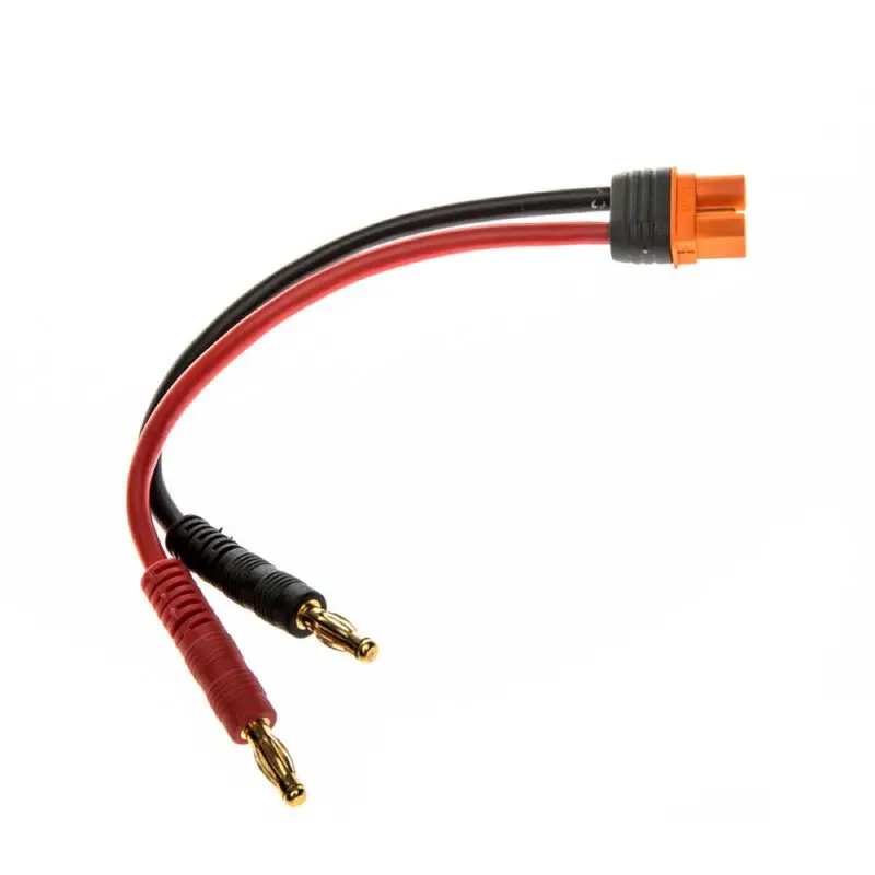 Spektrum Spmxca315 Adapter Ic3 Battery / 4Mm Male Bullets 6In 13Awg 1