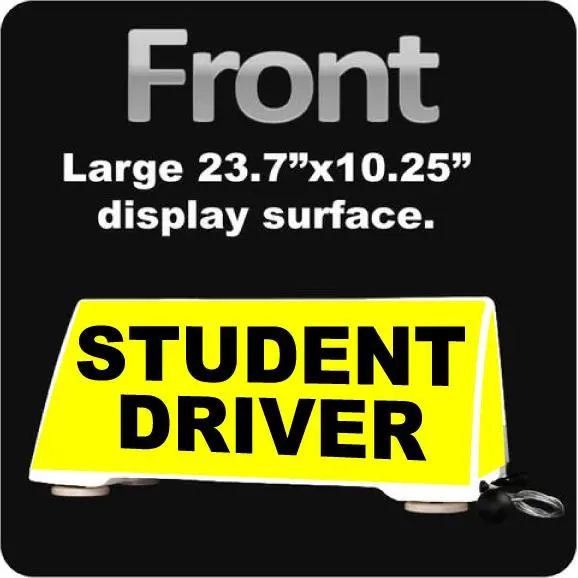 Student Driver Rooftop Car Sign | Student Driver Car Topper | Magnetic Mount 1