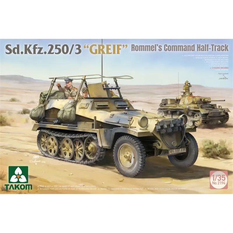 Takom 2194 1/35 Sd.Kfz 250/3 «Greif» Rommel Command Half-Track 1