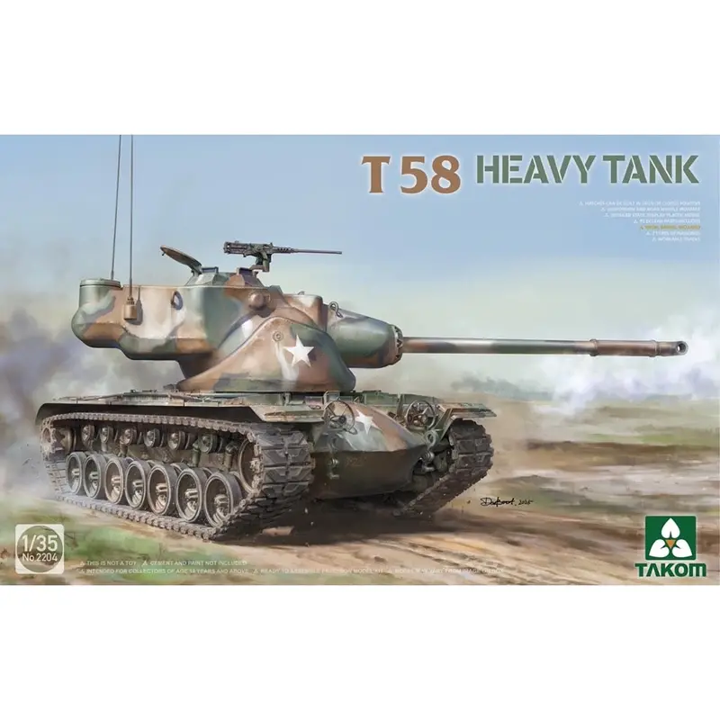 Takom 2204 1/35 Us T58 Heavy Tank 1