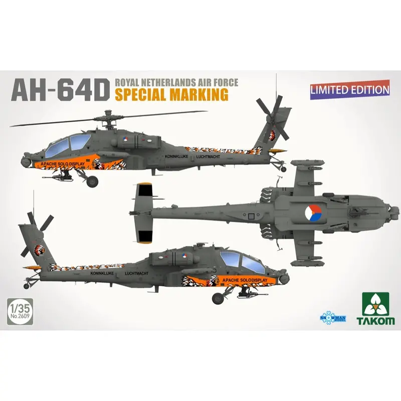 Takom 2609 1/35 Ah-64D Royal Netherlands Air Force Special Marking (Limited Edition) 1