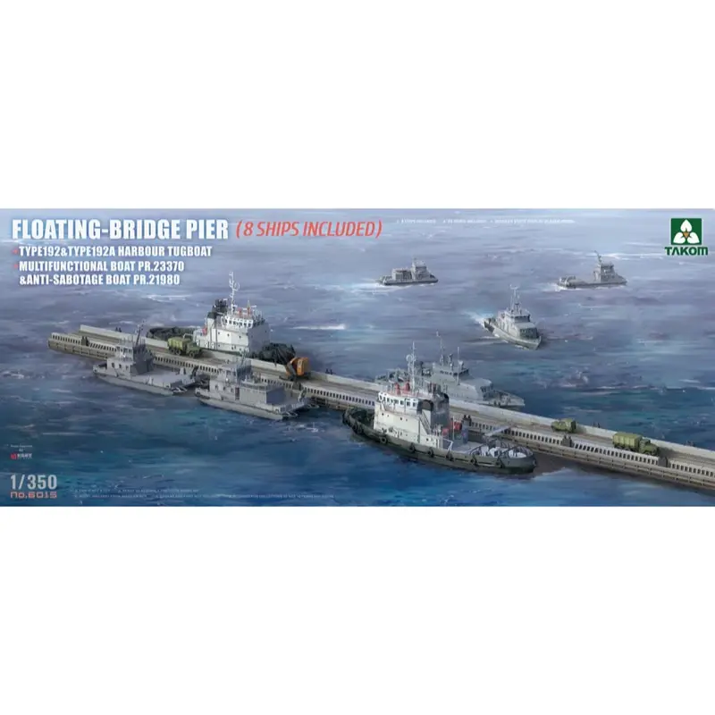 Takom 6015 1/350 Floating Brige Pier (8 Ships Included) 1