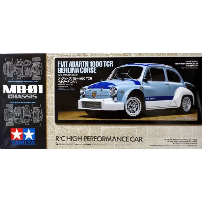 Tamiya 1/10 Fiat Abarth 1000 Tcr Berlina Corse Mb-01 Chassis Rc Kit 58721 1