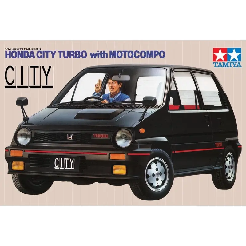 Tamiya 24369 1/24 Honda City Turbo With Motocompo 1