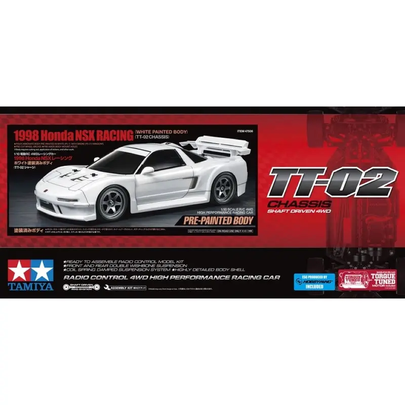 Tamiya 47506 1/10 1998 Honda Nsx Racing Tt02 On Road Rc Kit 1
