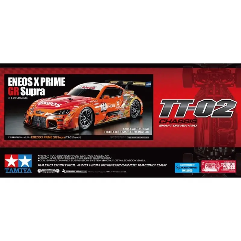 Tamiya 47514 1/10 Eneos X Prime Gr Supra Tt02 On Road Rc Kit 1