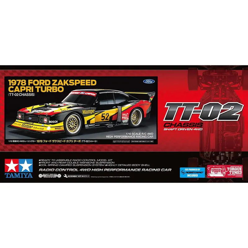 Tamiya 47526 1/10 1978 Ford Zakspeed Capri Rc Car Kit (Tt-02) 2