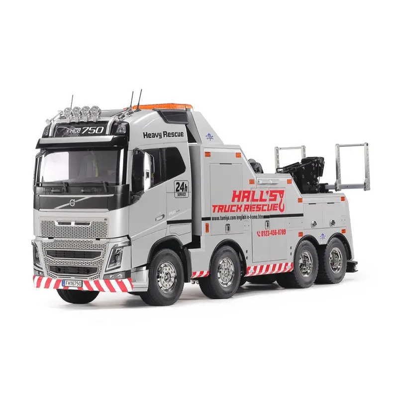 Tamiya 47528 Volvo Fh16 Globetrotter 750 8×4 Rc Tow Truck (Silver Edition) 1