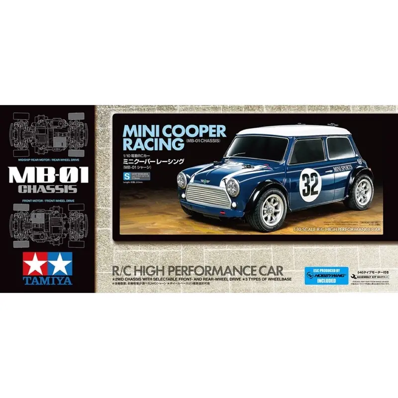Tamiya 58747 1/10 Mini Cooper Racing Mb-01 Rc Car Kit 1