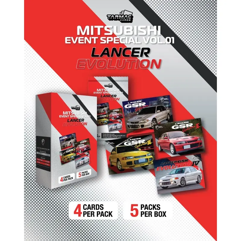 Tarmac Works C-Mite-01 Mitsubishi Event Sp. Vol.01 Lancer Evo Box Trading Cards (Single Pack) 1