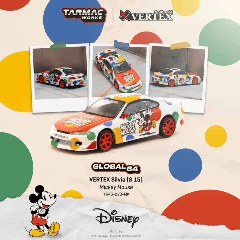 Tarmac Works T64g-023-Mk 1/64 Vertex Silvia S 15 Mickey Mouse 1
