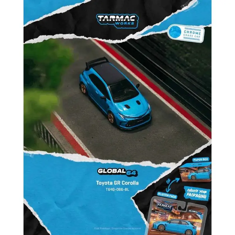 Tarmac Works T64g-066-Bl 1/64 Toyota Gr Corolla Blue 1