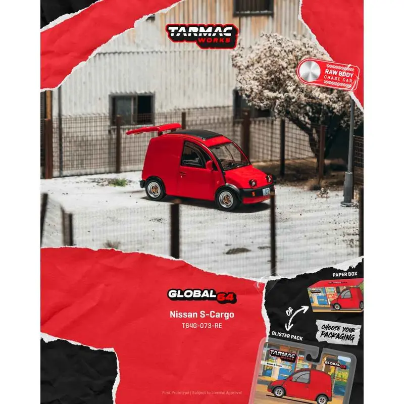 Tarmac Works T64g-073-Re 1/64 Nissan S-Cargo Red 1