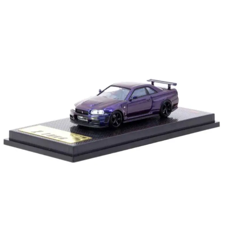 Tarmac Works X Ignition Model 3839 1/64 Nismo R34 Gt-R Z-Tune Purple Metallic 1