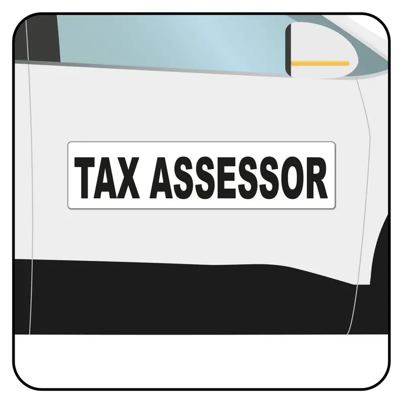 Tax Assessor Vehicle Magnet Or Decal + Reflective Options | 24"X6" 6