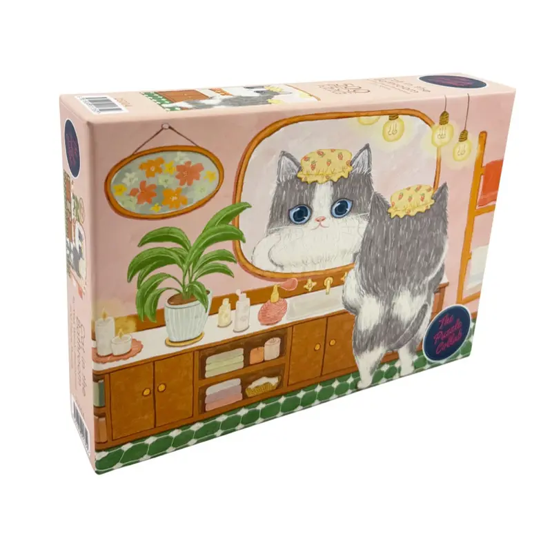 The Puzzle Collab Cat In The Bathroom 500 Piece Puzzle 1