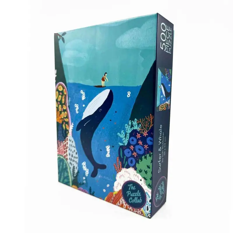 The Puzzle Collab Surfer And Whale 500Pc Jigsaw Puzzle 1