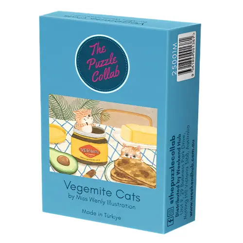 The Puzzle Collab Vegemite And Cats 99 Piece Micro Puzzle 1