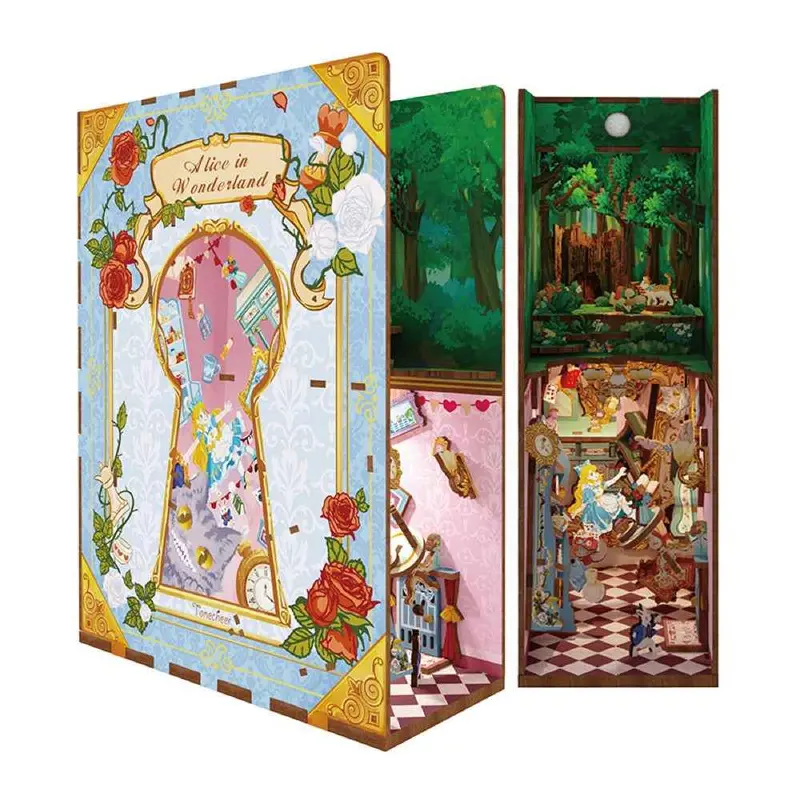 Tonecheer Alice In Wonderland Book Nook 1