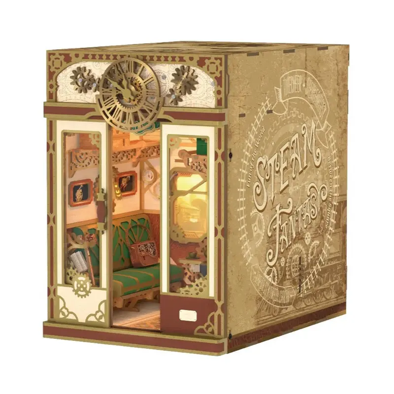 Tonecheer Infinity Train Cabin Steam Fantasy Book Nook 1