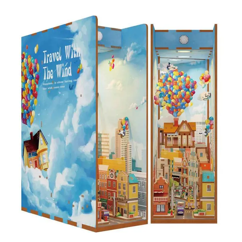 Tonecheer Travel With The Wind Book Nook 1