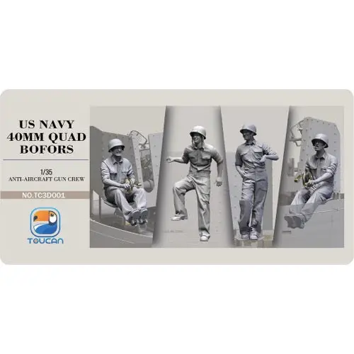 Toucan Tc3d001 1/35 Anti-Aircraft Gun Crew 1