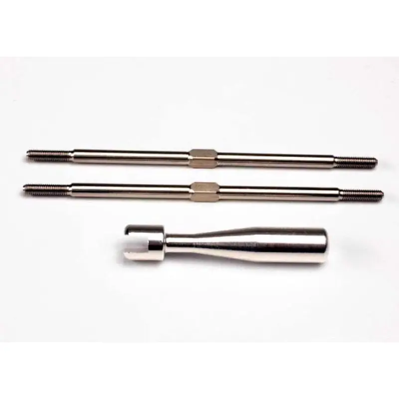 Traxxas 2338X Front Trunbuckles Titanium 94Mm With Adjustment Tool 1