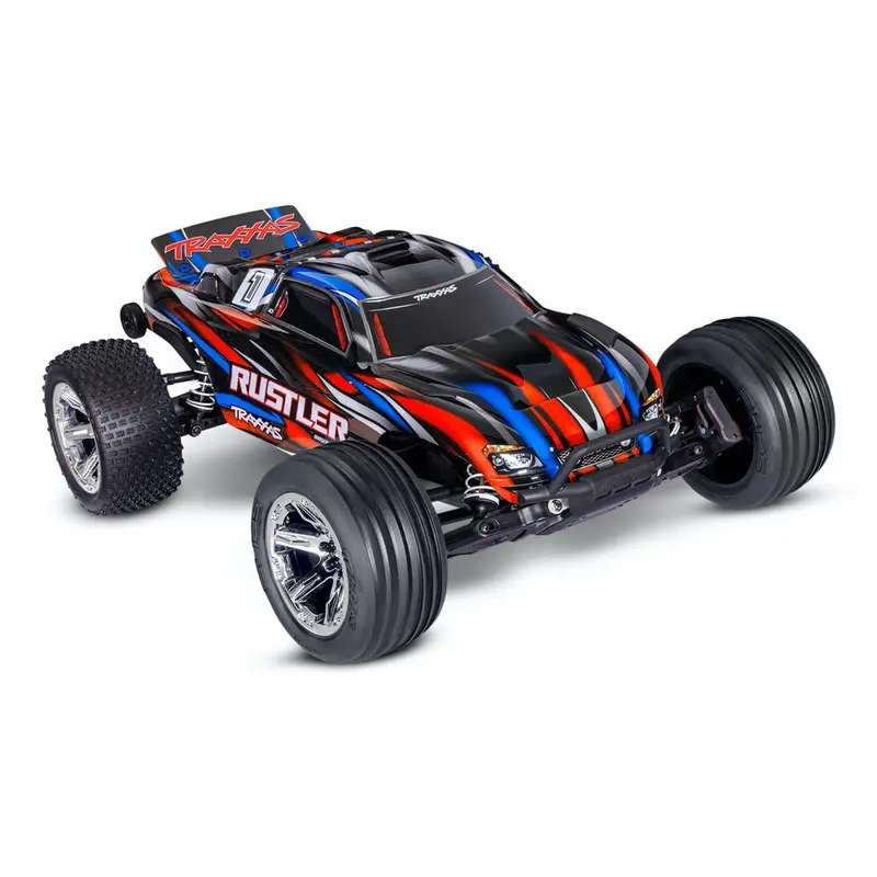 Traxxas Rustler Bl-2S 1/10 2Wd Brushless Rc Stadium Truck (Red) 37354-4 1