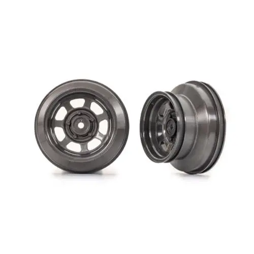 Traxxas Wheels, Dirt Oval, Graphite Gray, Dual Profile (2.2” Outer, 3.0” Inner) (2) (2Wd Front Only) 1