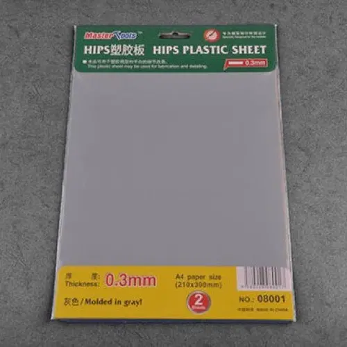 Trumpeter 08001 0.3Mm Hips Plastic Sheet (210Mmx300mm X2pcs.) Modelling Tool 1