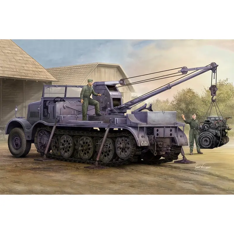 Trumpeter 09576 1/35 Schwerer Zugkraftwagen 18To Sd. Kfz 9/1 With 6T Bilstein Crane 1