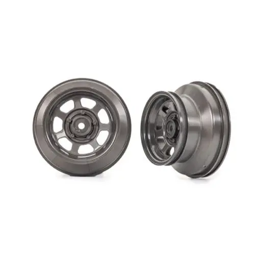 Ttraxxas Wheels, Dirt Oval, Graphite Gray, Dual Profile (2.2” Outer, 3.0” Inner) (2) (4Wd Front/Rear, 2Wd Rear Only) 1