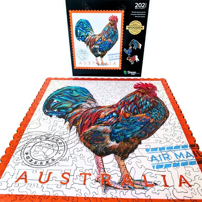 Twigg Puzzles Sally Edmonds Chook 202Pc Wooden Jigsaw Puzzle 1